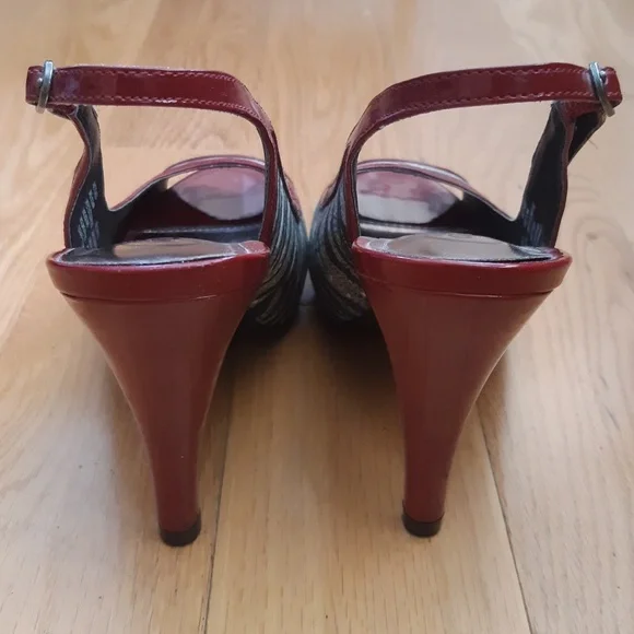 Candie’s Zebra Print Heels, New - Picture 2 of 6